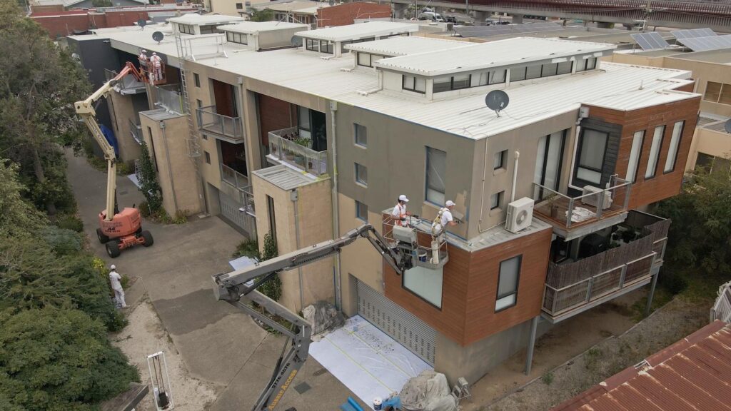 Painting A Building In Melbourne