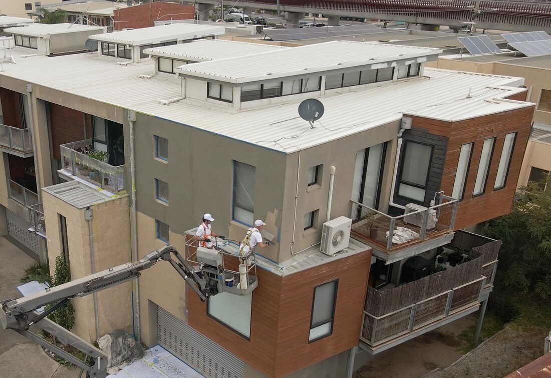 Painting A Building In Melbourne