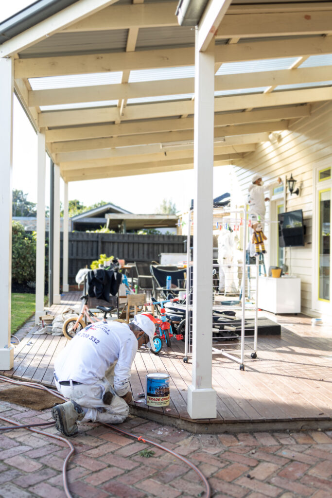 Melbourne house painters working on exterior
