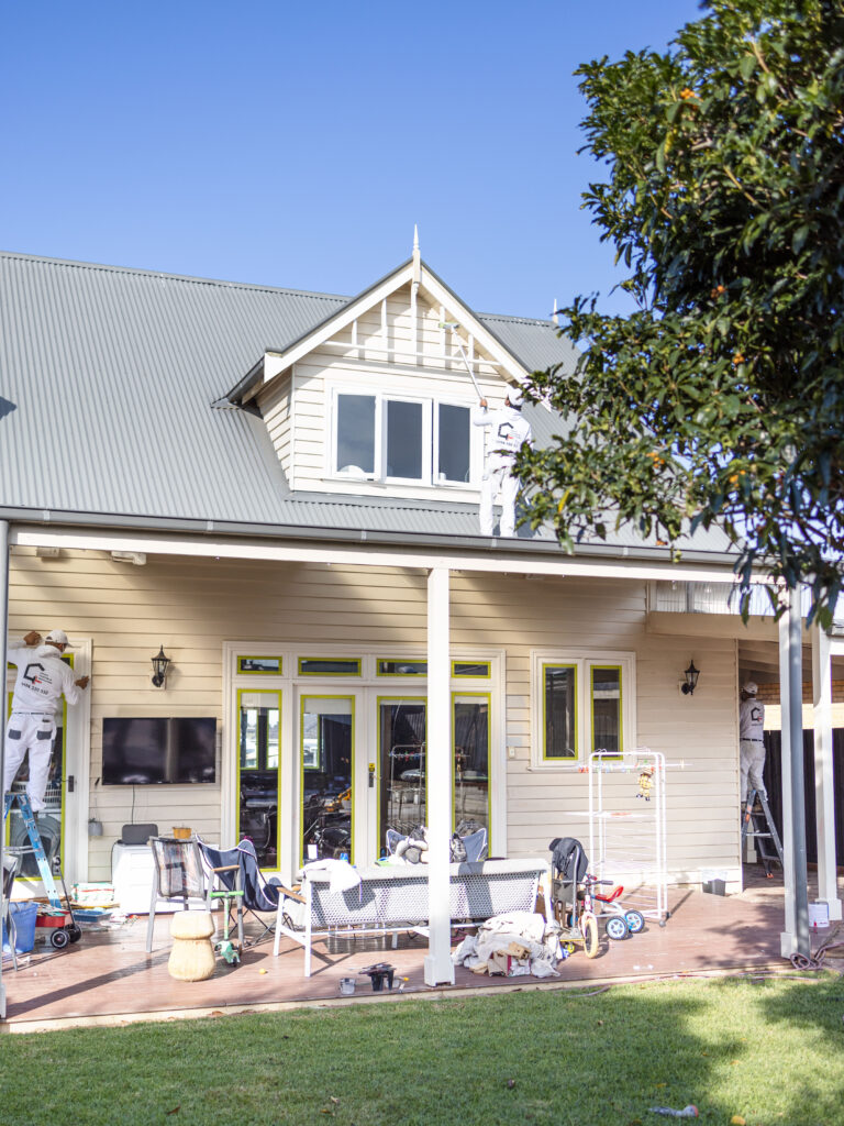 Soft neutral exterior paint finish by Melbourne Paint Pros